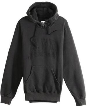 Doublet Threadless Air Embroidery Hoodie Met Trekkoord - Zwart