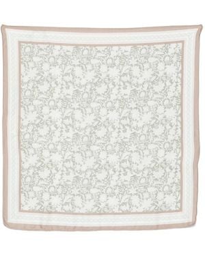 Marc O' Polo Floral-Print Scarf - White