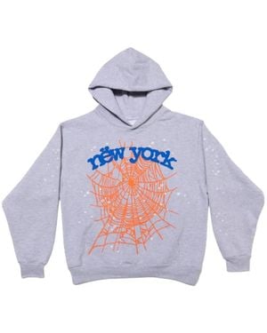 Sp5der Sudadera Og Web V2 Con Capucha Y Estampado Gráfico - Blanco