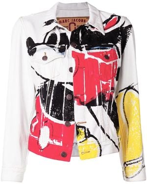 Marc Jacobs Mickey-Print Denim Jack - Rood