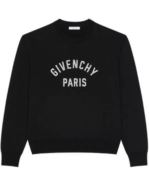 Givenchy Pullover Aus Strick Mit Paris Perlenstickerei - Blau