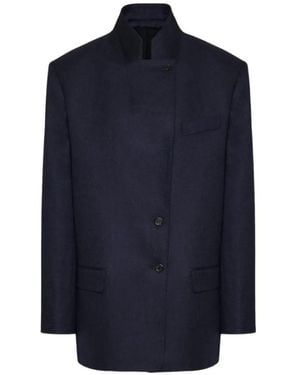 ARMARIUM Arturo Asymmetric-Fastening Coat - Blue