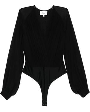 Botsi Wrap Long-Sleeve Blouse - Black