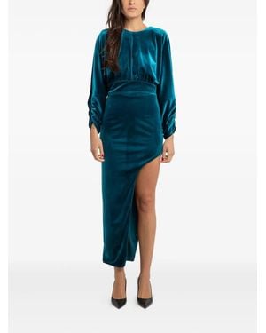 ACTUALEE Long-Sleeve Midi Dress - Blue