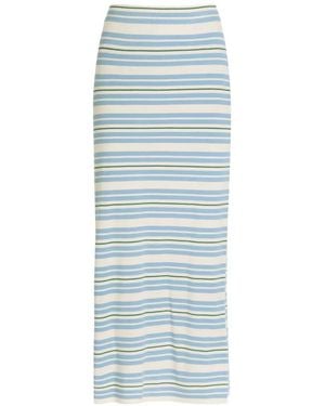 Zimmermann Rebellion Striped Maxi Skirt - Blue