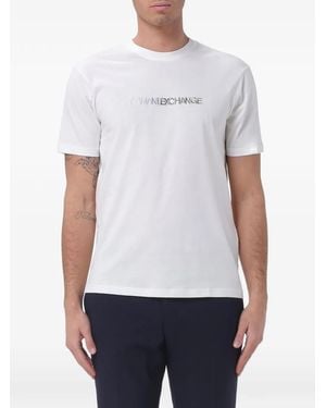 ARMANI EXCHANGE Camiseta Con Logo Bordado - Blanco