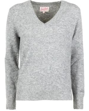 MC2 Saint Barth Anise V-Neck Knitwear - Grey