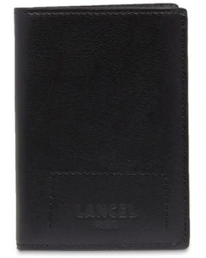 Lancel 9Cc Tri-Fold Leather Wallet - Black