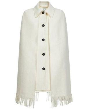 TOTEME Fringed Cape - White