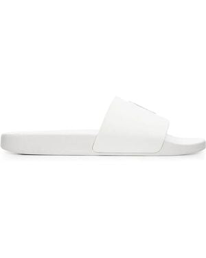Polo Ralph Lauren Logo-Print Rubber Pool Sliders - White