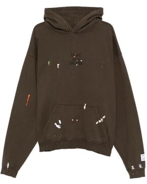 GALLERY DEPT. Paint-Splatter Hooded Sweatshirt - Brown