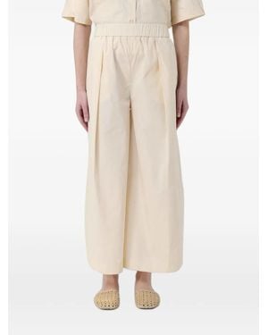 Colmar Pleated Wide-Leg Palazzo Pants - Natural