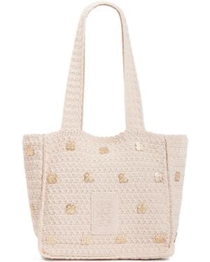 Sandro Appliqué Mini Bag - Natural