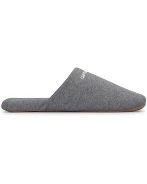 Carhartt Logo-Embroidered Slippers - Grey