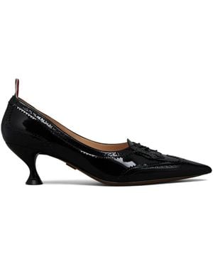 Thom Browne Leather Court Shoes - Black