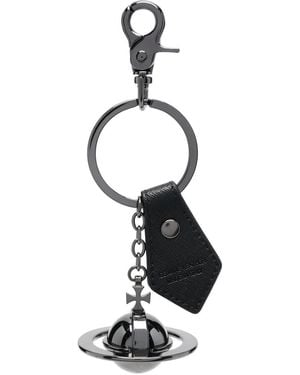 Vivienne Westwood Saffiano Orb Keychain - White