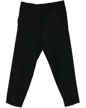 Yohji Yamamoto Straight-Leg Trousers - Black