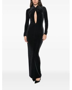 Amazuìn Zeda Cut-Out Twisted-Detail Maxi Dress - Black