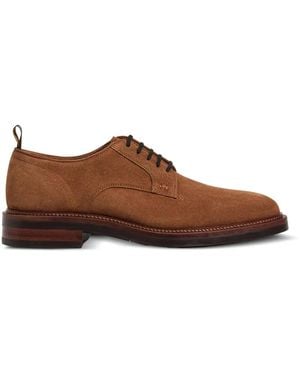 Hackett Egmont Fine Suede Derby Shoes - Brown