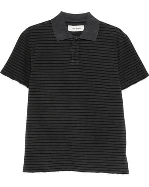 Tonywack Striped Polo Shirt - Black