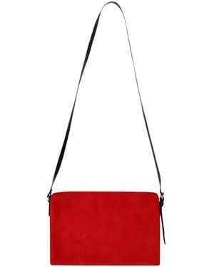 Dries Van Noten Suede Crossbody Bag - Red