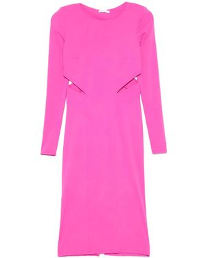 Patrizia Pepe Cut-Out Midi Dress - Pink