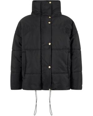 Roberto Cavalli Quilted Logo-Embroidered Jacket - Black