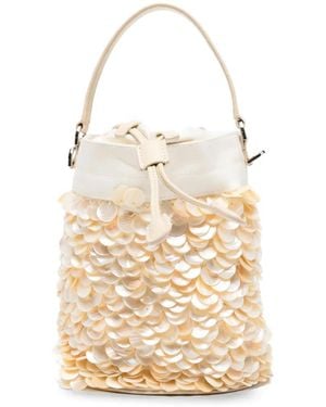 STAUD Mini Lila Bucket Bag - White