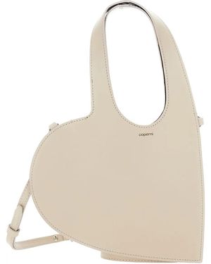 Coperni Baby Heart Logo-Print Shoulder Bag - Natural