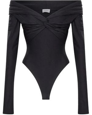 ANDAMANE Body Kendal Con Hombros Descubiertos Y Detalle Retorcido - Negro