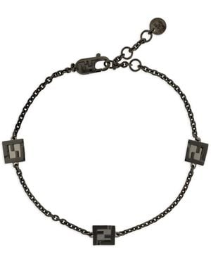 Fendi Square-Charm Chain Bracelet - White