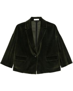 Circolo 1901 Velvet Single-Breasted Jacket - Black