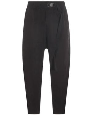 Thom Krom Gerade Taillenhose mit Schnallenverschluss - Schwarz