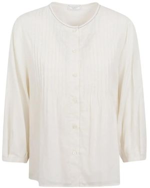 Peserico Pintuck Bead-Embellished Shirt - White