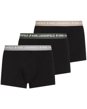 KARL LAGERFELD Logo-Waistband Boxers (Set Of Three) - Black
