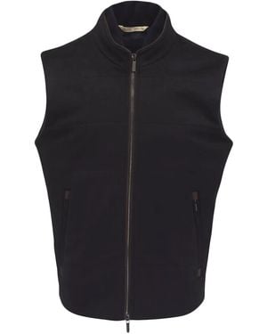 Maurizio Baldassari Zip Sleeveless Gilet - Black