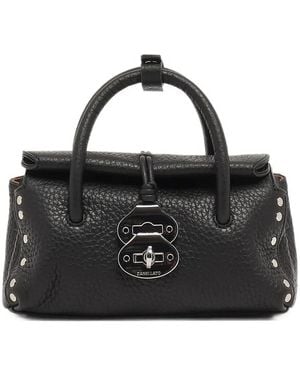 Zanellato Dotta Stud-Embellished Leather Tote Bag - Black