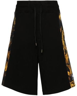 Versace Jeans Couture Watercolour Couture-Print Track Shorts - Black