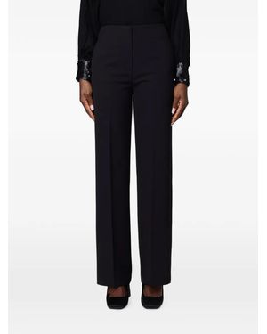 Hanita Pressed-Crease Straight-Leg Pants - Black