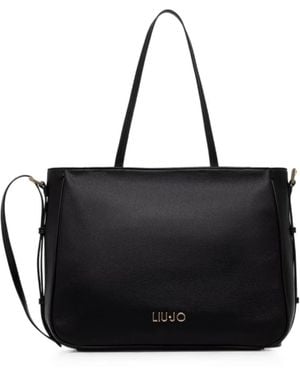 Liu Jo Logo-Plaque Tote Bag - Black