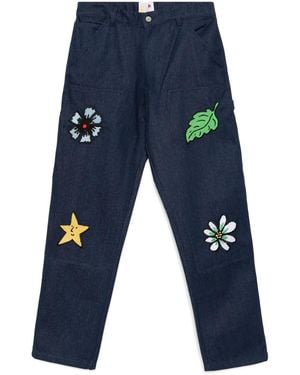 Sky High Farm Embroidered Jeans - Blue