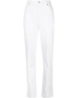 Eileen Fisher High-Waisted Slim-Cut Jeans - White