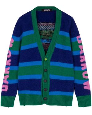 Barrow Cardigan Teddy A Righe - Blu