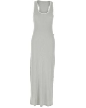 Remain Logo-Tag Dress - White