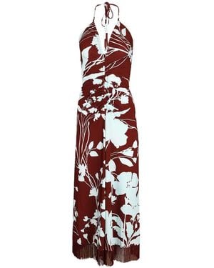 Cara Cara Shelter Island Maxi-Jurk Met Bloemenprint - Wit