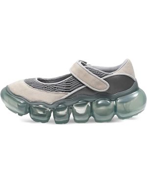 grounds Mary-Jane Bubble Sole Low-Top Trainers - Grey