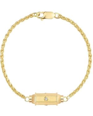 Marie Lichtenberg 18Kt Micro Coco Gelbgoldarmband Mit Diamanten - Mettallic