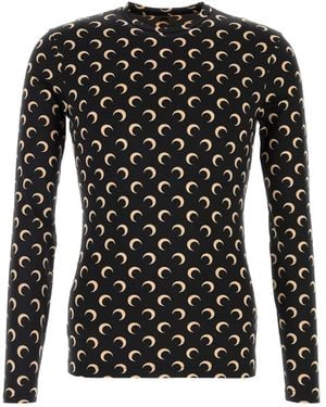 Marine Serre Printed Jersey T-Shirt - Black