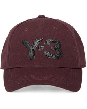 Y-3 Logo-Patch Baseball Cap - Red