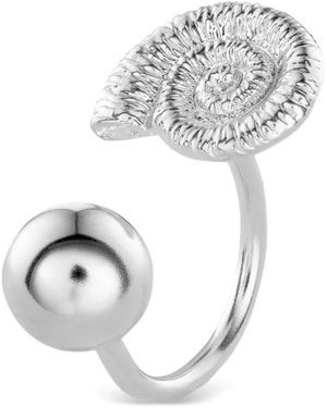 NO MORE Sea Snail Open Ring - White